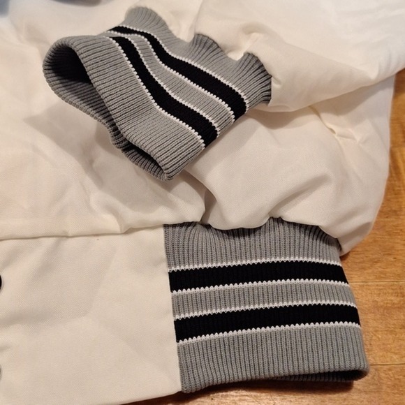 Rennoc Vintage Womens Windbreaker Track Varsity Jacket made in USA Size Small - Picture 3 of 12